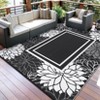 8'x10' Outdoor Rug, Waterproof Reversible Plastic Straw Outside Carpet, Floral Border Rug for Patio RV Camping Balcony Deck Backyard - 3 of 4