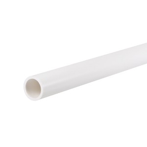 Unique Bargains Water Plumb Crafts Cable Sleeve Rigid Round Pipe 14" ID 0.63" x OD 0.79" White - 1 of 4