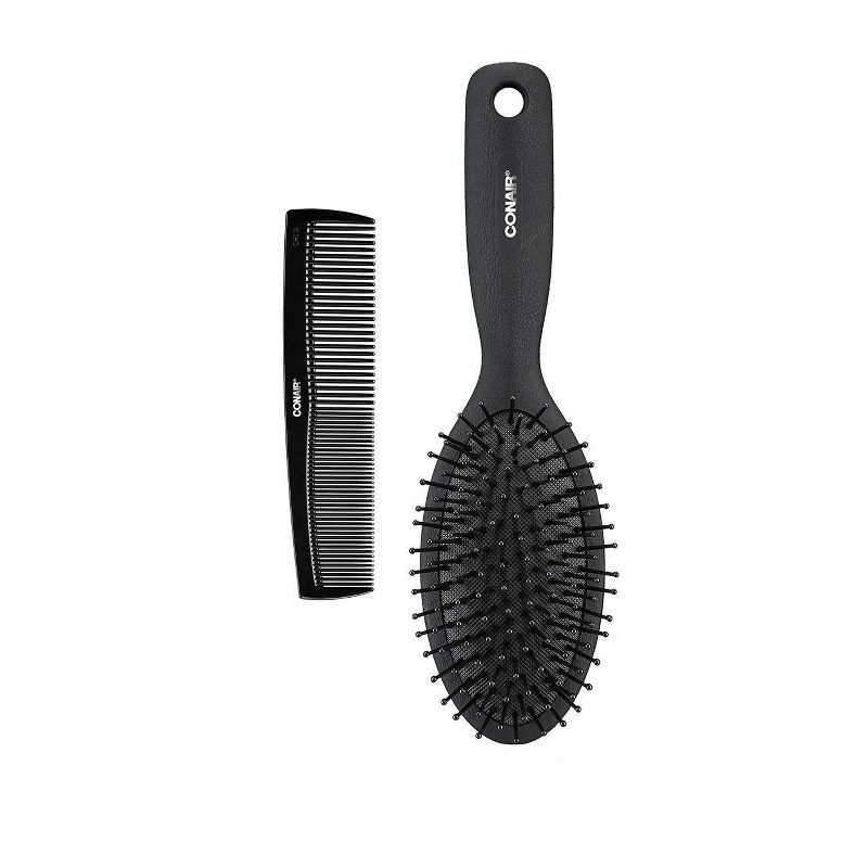 Conair for Men Black Cushion Hairbrush &#38; Combo Set - 2ct, 4 of 6