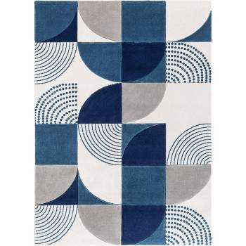 Well Woven Maggie Modern Geometric Dots Boxes Area Rug