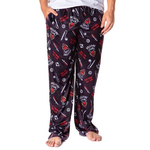 Stranger Things Men's Surfer Boy Pizza Lounge Bottoms Pajama Pants  (X-Small) Yellow