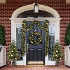 VINGLI Pre-lit 5-Piece Christmas Set, LED Tree, Garland, Wreath & 2 Entrance Trees, Gold Porch Decor - 2 of 4