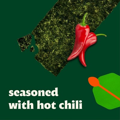 Bibigo Hot Chili Seaweed Crisps - 0.14oz
