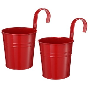 Unique Bargains Metal Detachable Hook Anti-Rust Colorful Finish Flower Holder 2 Pcs - 1 of 4