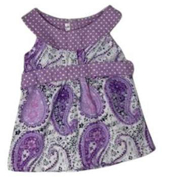 Doll Clothes Superstore Lavender Paisley Sundress Fits 15-16 Inch Baby And Cabbage Patch Kid Dolls
