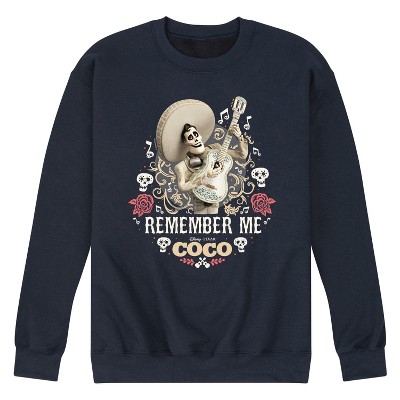 Men's Coco Remember Me Ernesto Graphic Fleece Sweatshirt - Navy - Medium