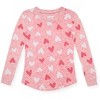 Sleep On It Girls 2-Piece Super Soft Jersey Long Sleeve Snug-Fit Pajama Set - 2 of 4