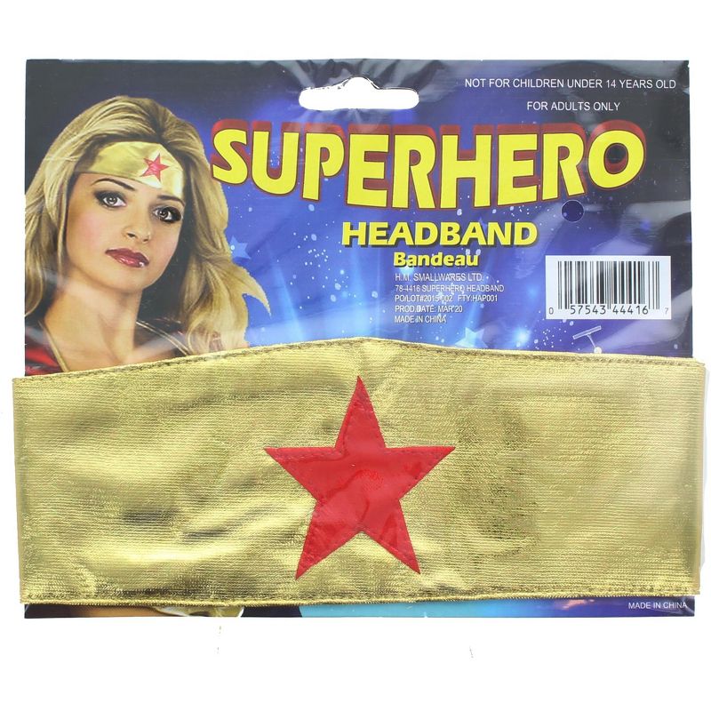 HMS Wonder Woman Super Hero Adult Women's Costume Headband, 1 of 2