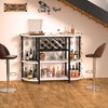 Aheaplus 47" Storage Wine Bottle & Glass Rack - 3 of 4