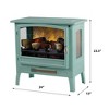 Country Living Infrared Freestanding Electric Fireplace Stove | Electric Indoor Room Heater with Remote, Multiple Flame Colors with Faux Wooden Logs - 4 of 4