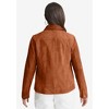 Jessica London Women's Plus Size Suede Jean Jacket - 3 of 4