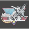 Women's Top Gun Distressed Fighter Jet Logo Scoop Neck - 2 of 4