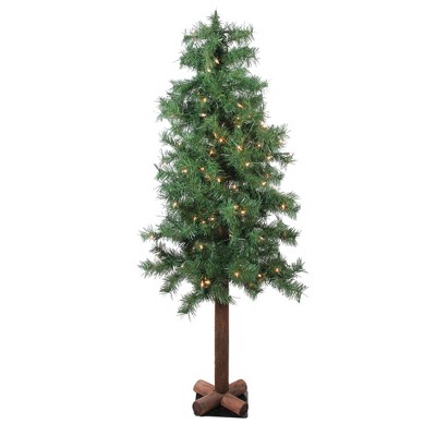 Northlight 4' Pre-Lit Woodland Alpine Artificial Christmas Tree - Clear Lights