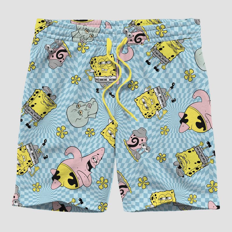 Men&#39;s SpongeBob Party Pajama Set 2pc - Yellow/Light Blue, 3 of 4
