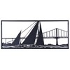 Shadows of Sailboat in San Francisco Bay Metal Wall Decor Black - StyleCraft: Golden Gate & Nautical Design - 3 of 4