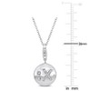 EVERLY JEWELRY | Sterling Silver 1/10 CT TW Diamond Emoticon Pendant with Chain - 3 of 4