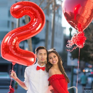 KatchOn, Giant, Red Number 2 Balloon - 40 Inch | 2nd Birthday Balloons for Two Fast Birthday Decorations, Plim Plim Birthday Party Supplies - 1 of 4