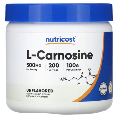 Nutricost L-Carnosine, Unflavored, 3.5 oz (100 g)