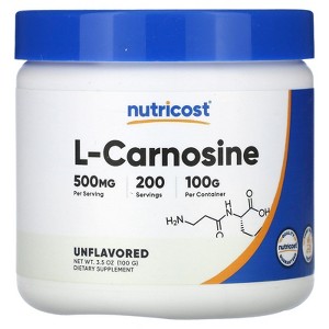 Nutricost L-Carnosine, Unflavored, 3.5 oz (100 g) - 1 of 2