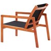 vidaXL Patio Lounge Chair Black Solid Wood Eucalyptus and Textilene - 4 of 4