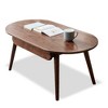 MAYEERTY Coffee Table with drawers Solid Wood Top Board Coffee Table - 4 of 4