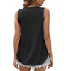 Womens Tank Tops Sleeveless Eyelet Embroidery Scoop Neck Loose Fit Casual Summer Flowy - 4 of 4