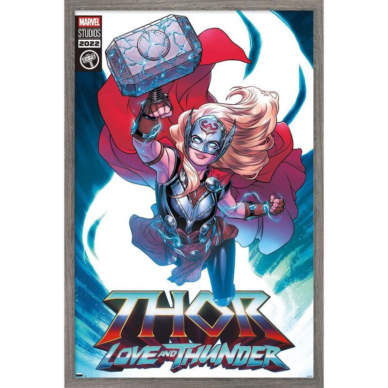 Trends International Marvel Thor: Love and Thunder - Mighty Thor Comic Framed Wall Poster Prints, 1 of 7