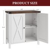 WhizMax Farmhouse Sideboard Buffet Cabinet, Small Storage Cabinet with 2 Doors and Adjustable Shelves - 2 of 4