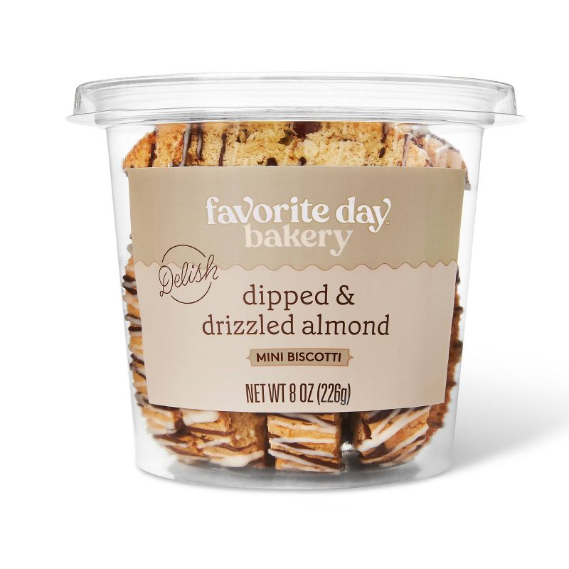 Dipped and Drizzled Almond Mini Biscotti - 8oz - Favorite Day&#8482;, 1 of 5