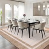 Modern Bordered Area Rug Washable Rug for Living Room - 2 of 4