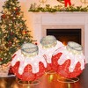 Tangkula Christmas Lighted Lantern Pop-Up Lighted Festive Ball with 80 LED Lights & Support Base Freestanding & Hanging Holiday Lantern with Timer - 2 of 4