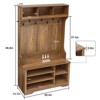Hommpa 7 Tri-Hooks LED Entryway Hall Tree with Storage Bench, Coat Hooks & Shoe Cabinet - 2 of 4