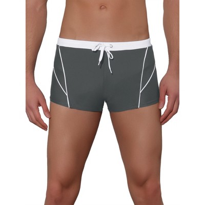 Lars Amadeus Men's Summer Surfing Contrast Color Drawstring Swim Board Shorts