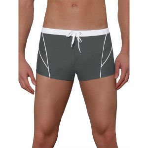 Lars Amadeus Men's Summer Surfing Contrast Color Drawstring Swim Board Shorts - 1 of 4