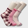 Aeropostale Women's 3-Pack Fuzzy Cozy Socks - Ultra Soft Winter Warmth Women Crew Boot Socks in Trendy Patterns, 4-10 - 2 of 4