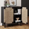 NicBex Boho Sideboard Buffet Cabinet with 2 Doors for Kitchen,Living Room,Black - 4 of 4