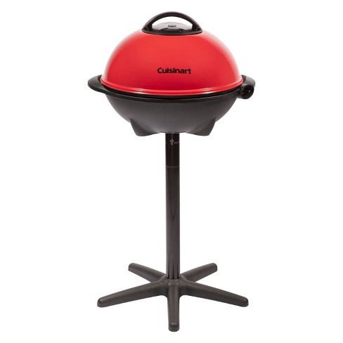 Costway 1600W Electric BBQ Grill with Warming Rack, Temperature Control &  Grease Collector Red