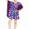 HAPPY BAY Women's Summer Loose Hawaiian Bathing Suit Cover Ups Vacation Mini Beachwear Swim Suit Small-Medium Purple Animal Icon - 3 of 4