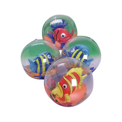S&S Worldwide Fish Beach Ball 14in Pk12