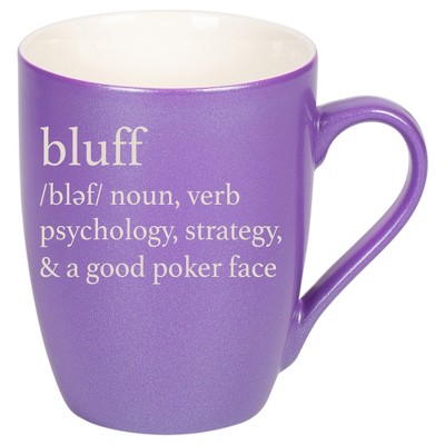 100 North Passion Purple Metallic Finish, 10 Ounce, Comfortably Fits Your Hands, New Bone China Coffee Tea Cup Mug, Bluff noun, verb, psychology,