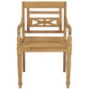 vidaXL Batavia Chairs - Set of Six - Solid and Fine Sanded Teak Wood Construction - Weather-Resistant - Perfect for Garden or Patio - Easy to Clean - 3 of 4