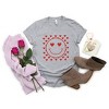 Simply Sage Market Women's Smiley Face Hearts Short Sleeve Graphic Tee - 3 of 4
