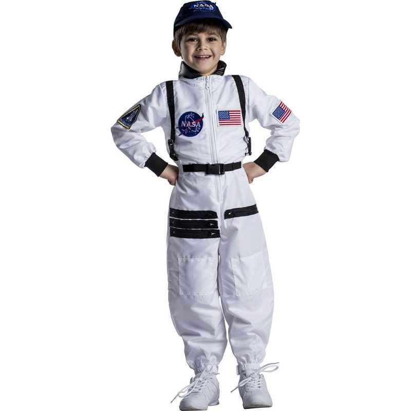 Dress Up America Astronaut Costume for Toddlers–NASA White Spacesuit, 2 of 4