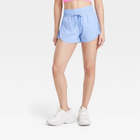 Errands To Run Solid Purple High Waisted Athletic Shorts