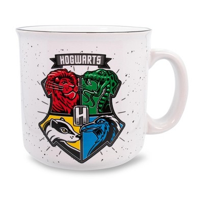 Silver Buffalo Harry Potter Hogwarts Crest Ceramic Camper Mug | Holds 20  Ounces