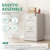Munora - 2-Drawer Vertical File Cabinet with Lock - Heavy Duty for A4/Letter/Legal Files - White - 4 of 4