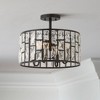 Vienna Full Spectrum Modern Ceiling Light Semi Flush Mount Fixture 15" Wide Matte Black 4-Light Crystals Shade for Bedroom Kitchen - image 2 of 4