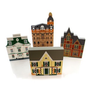 Cat's Meow Village 7.5 Inch Hometown Christmas Set/4 1992 Christmas Wayne Cty Nos Village Buildings - 1 of 4