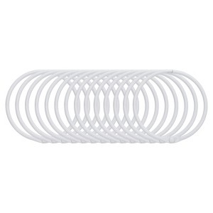 Unique Bargains Iron Round Snap Durable Smooth Glide Shower Curtain Ring 14 Pcs - 1 of 4