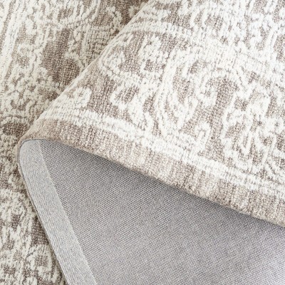 Ivory and Grey 6' x 9' Hand Tufted Wool Area Rug